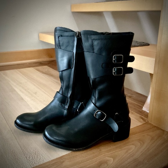 🔥HP! 🥂🍾👏🔥GEEWAWA 🔥 Fab NEW Moto Boots — Size 6. Leather **VERY RARE & SO COOL ⭐️ - Picture 5 of 14